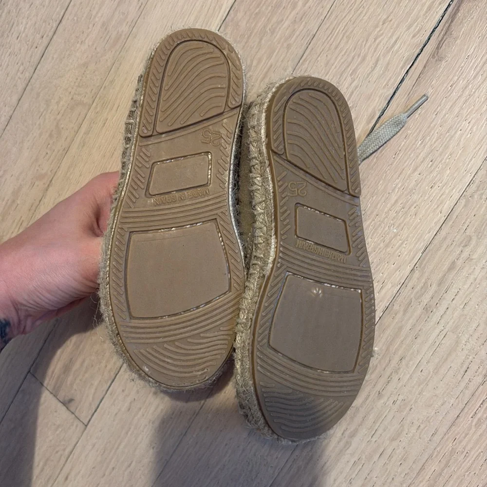 MNG Tan Kids Shoes Espadrille Size 25